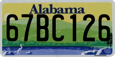AL license plate 67BC126