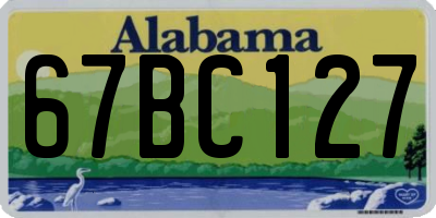 AL license plate 67BC127