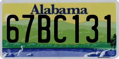 AL license plate 67BC131