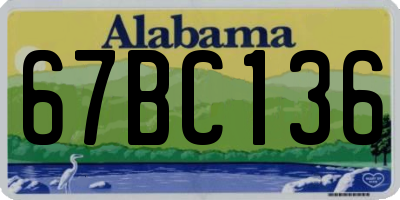 AL license plate 67BC136