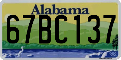 AL license plate 67BC137