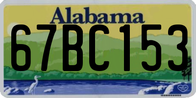 AL license plate 67BC153