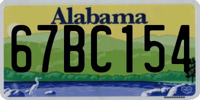 AL license plate 67BC154