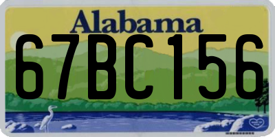 AL license plate 67BC156