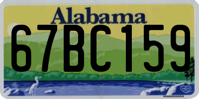 AL license plate 67BC159