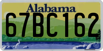 AL license plate 67BC162