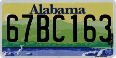 AL license plate 67BC163
