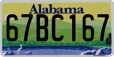 AL license plate 67BC167