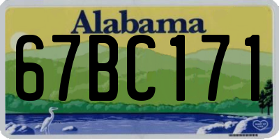 AL license plate 67BC171
