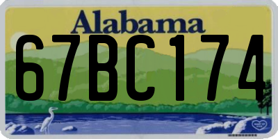 AL license plate 67BC174