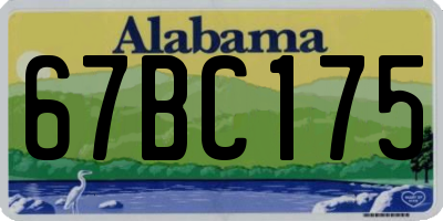 AL license plate 67BC175