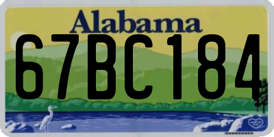AL license plate 67BC184