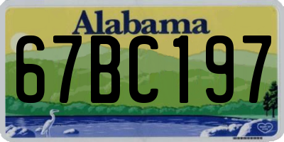 AL license plate 67BC197
