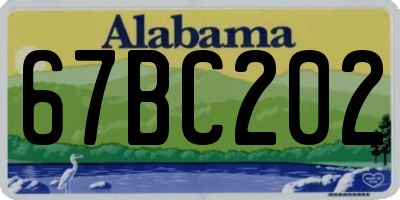 AL license plate 67BC202