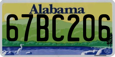 AL license plate 67BC206
