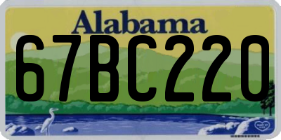 AL license plate 67BC220