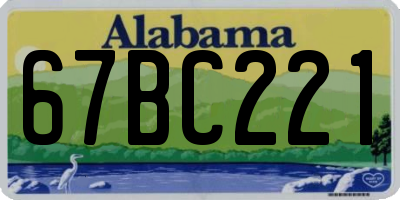 AL license plate 67BC221