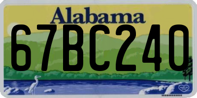 AL license plate 67BC240