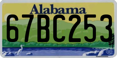 AL license plate 67BC253
