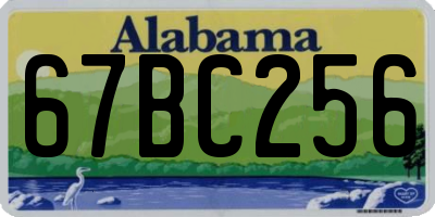 AL license plate 67BC256