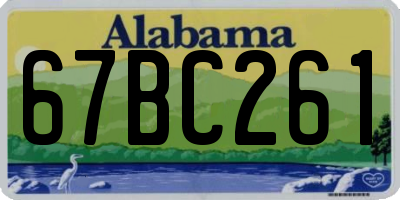 AL license plate 67BC261