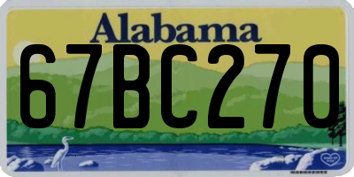 AL license plate 67BC270