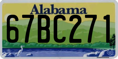 AL license plate 67BC271