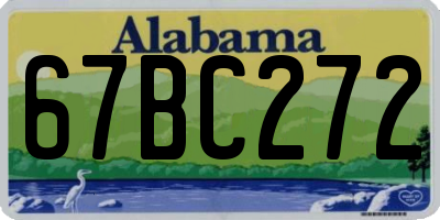 AL license plate 67BC272