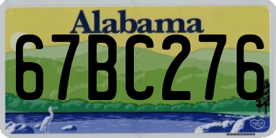 AL license plate 67BC276
