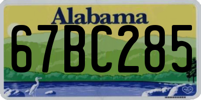 AL license plate 67BC285