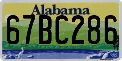 AL license plate 67BC286