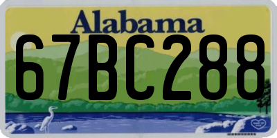 AL license plate 67BC288