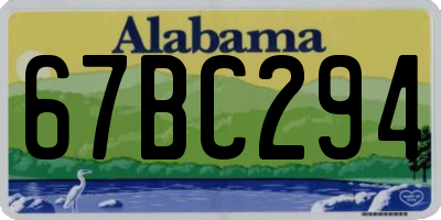 AL license plate 67BC294