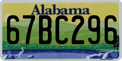 AL license plate 67BC296