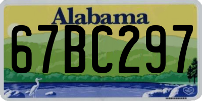 AL license plate 67BC297