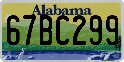 AL license plate 67BC299