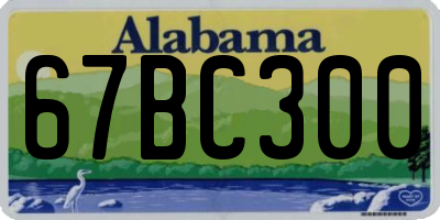 AL license plate 67BC300