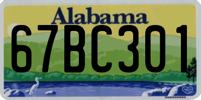 AL license plate 67BC301