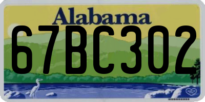 AL license plate 67BC302