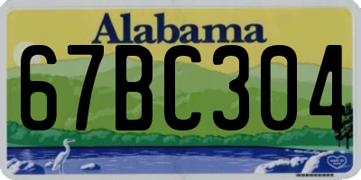 AL license plate 67BC304