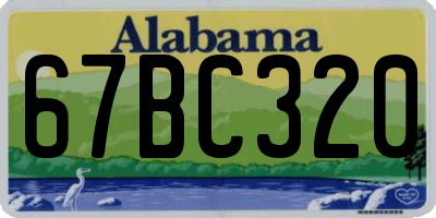 AL license plate 67BC320