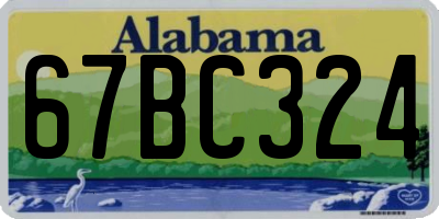 AL license plate 67BC324
