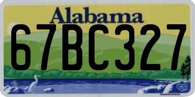 AL license plate 67BC327