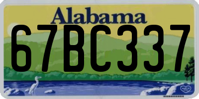 AL license plate 67BC337