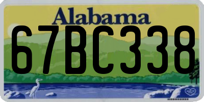 AL license plate 67BC338