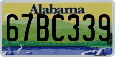 AL license plate 67BC339