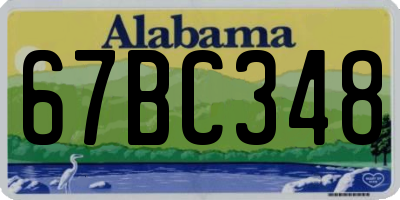 AL license plate 67BC348