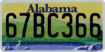 AL license plate 67BC366