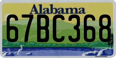 AL license plate 67BC368