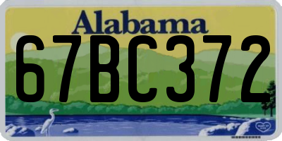 AL license plate 67BC372
